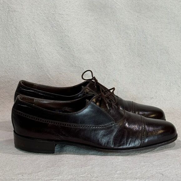 Vintage Florsheim Cap Toe Oxfords Mens Size 10D - Picture 3 of 16